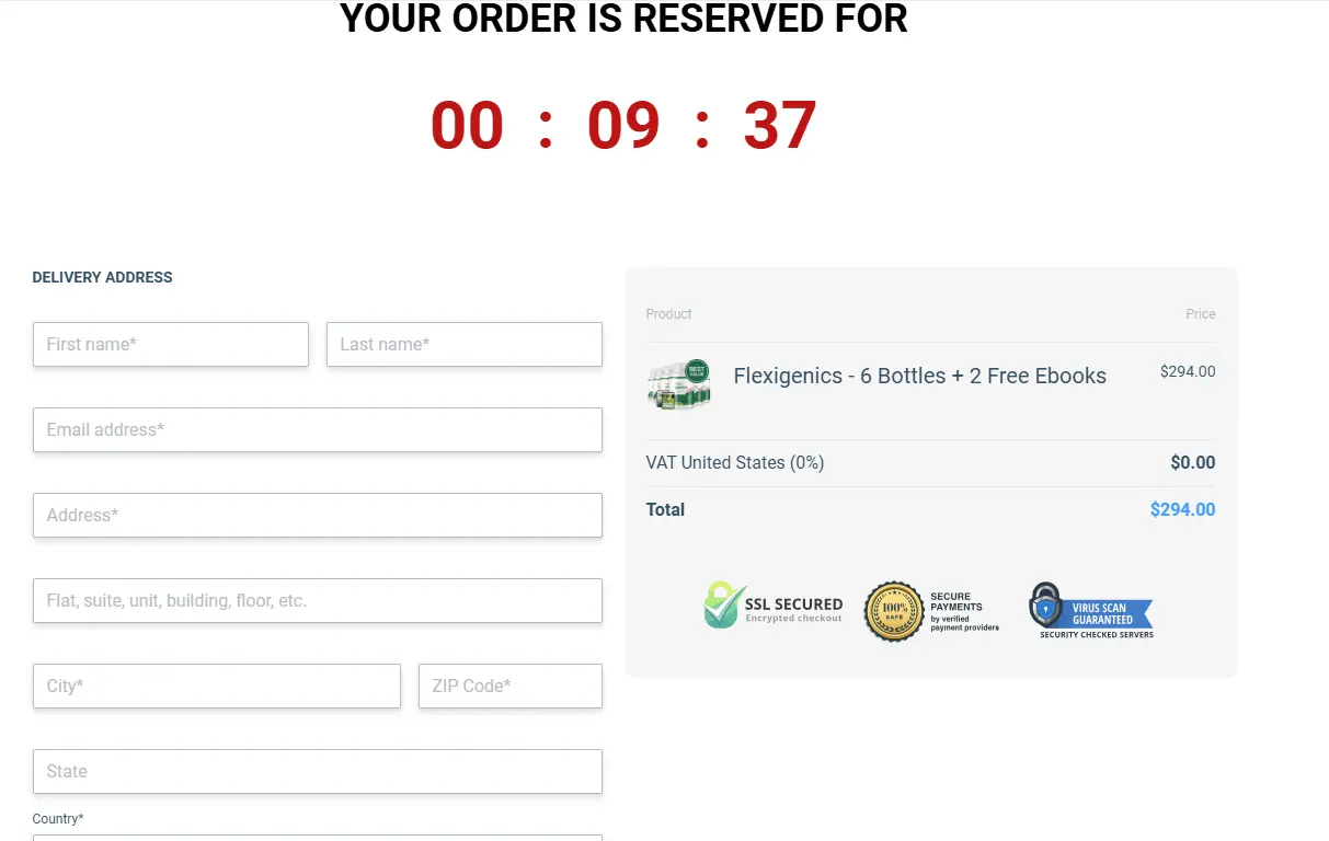 Flexigenics - Order Page